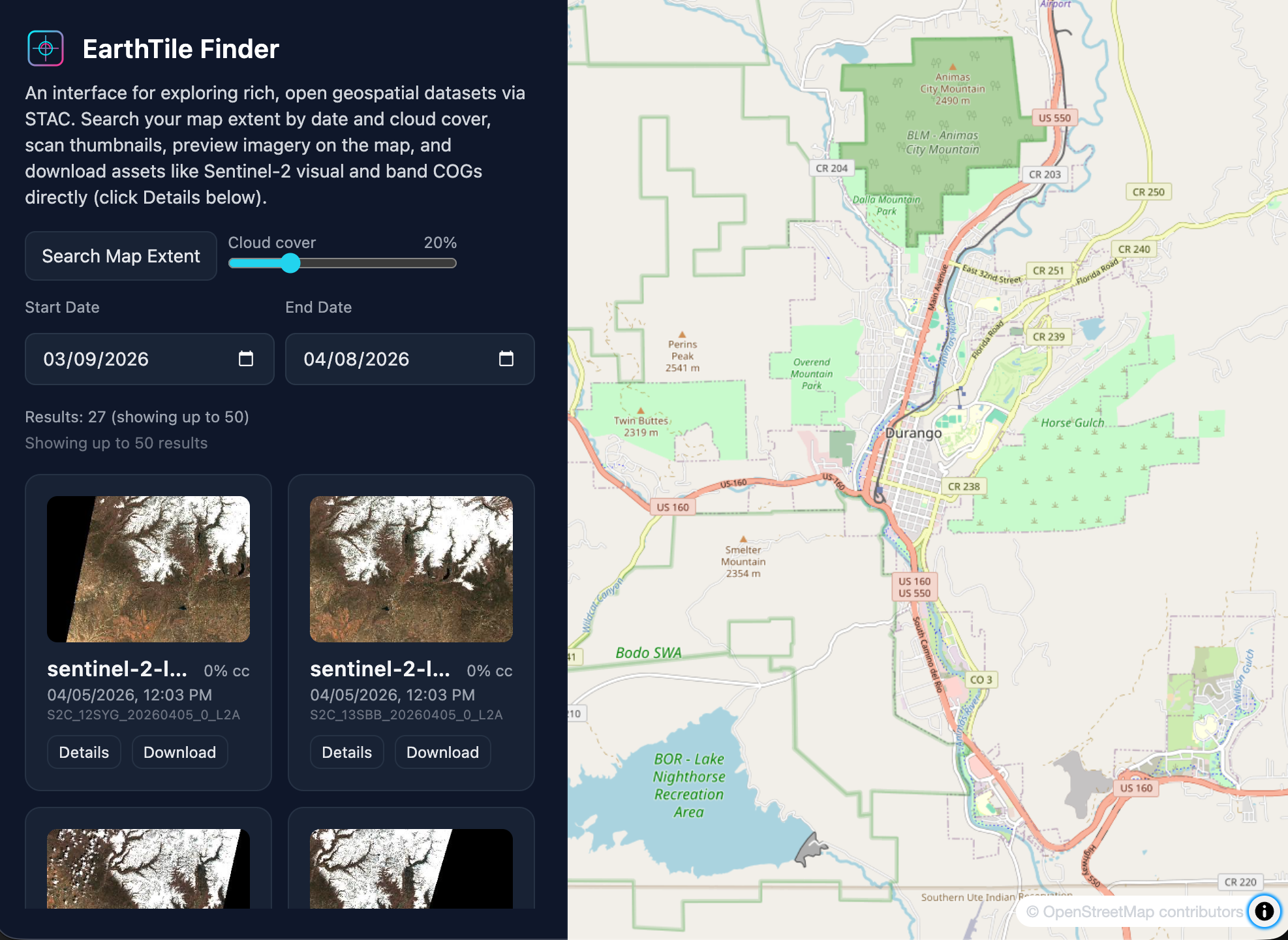 Earthtile Finder screenshot