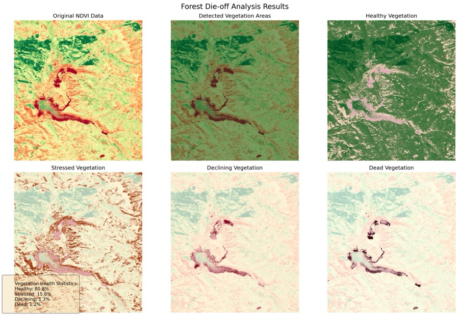 Ghost Forest Watcher vegetation analysis results