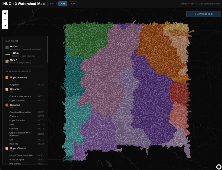 HUC-12 Watershed Pipeline screenshot